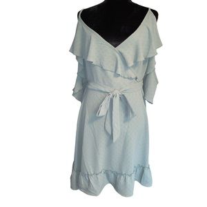 Emma & Michele Flowy Off The shoulder Dress w Belt
